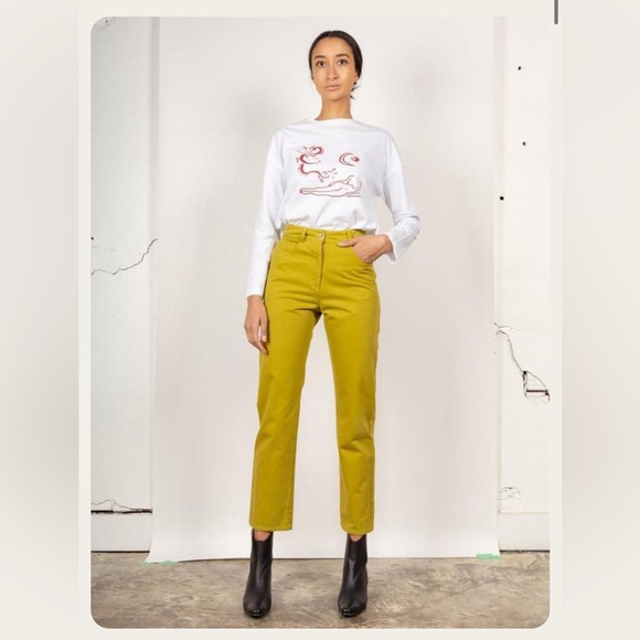 PALOMA WOOL TARENTO PANTS in π« GREEN β¨π NEVER WORN πΏβ¨ US Size 10 - Picture 1 of 7